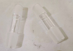 2 pc. 3″- Handmade 18mm male to 18mm male glass Adapter + 5 screens FREE #C3