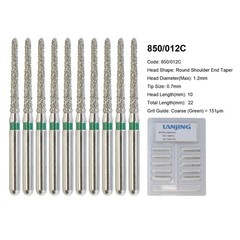 Dental Diamond Burs FG Round End Taper Football Cylinder Coarse High Speed Burr