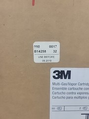 1 Case 3M 60926 P100 Gas/Vapor Cartridge Filter Respirator 60 pcs Exp 09/2019