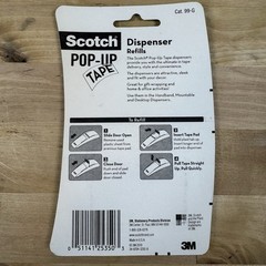 Scotch Pop-Up Tape Refills For Dispenser 3 Pads / 75 Each (225 Strips Total) New