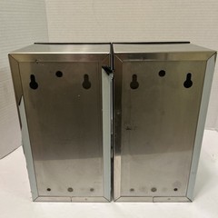 Bradley lot of 2 Commercial 2 Roll Toilet Paper Dispenser Stainless Steel, Locks