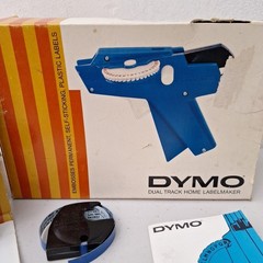 RARE Vintage Dymo M-38D Dual Track Home Handheld Label Maker /Original Box WORKS
