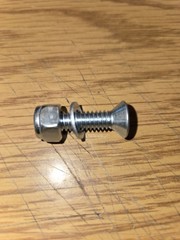 36 Phillips Oval Machine Screws ,lock Nuts Countersunk ,Unknown Size, think 1/4
