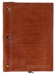 Borlino Italy Customized/Branded Journal for Justice HQ Leather 8.5x6in USED