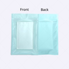 Various Sizes Matte Clear Front Color Back Foil Mylar Flat Zip Lock Bag Xmas