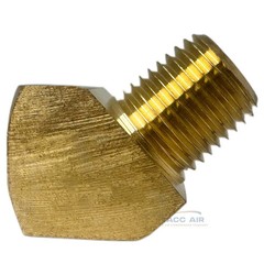 2 Pack 45 Degree 1/4″ NPT Pipe Thread Brass Street Elbow Fitting 50130