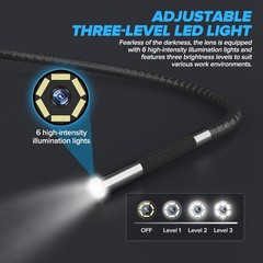 Two/Four-Way Endoscope Inspection Camera Articulating Borescope 1m Flexible Tube