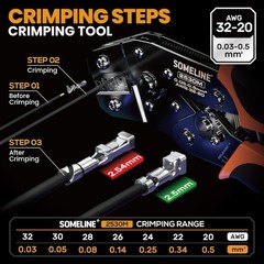 Crimp Tool Connector Kit, JST-XH 2.5mm/Du Pont 2.54mm Connector Set, 21 Types