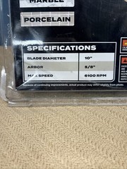 DIAMONDBACK DB-10CR Continuous Rim Wet Cut Diamond Blade Concrete 10 inch – NEW