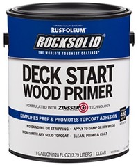 Rust-Oleum 312283 RockSolid Deck Start Wood Primer, 1 Gallon, Clear