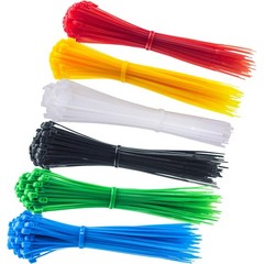 120PCS 8 Inch Zip Ties Nylon Cable Ties Multi Color Strong Durable 6 Colors