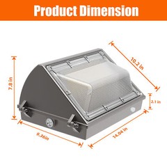 6PACK 125W LED Street Wall Pack Light Dusk to Dawn Sensor Outdoor Garden IP65