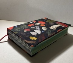 Handmade Mushroom Fabric – Sketchbook Blank Journal Book – 8. 5 in. x 5.8 in.