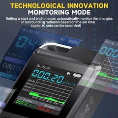 Radiation Detector 500mSv 15MeV IPS Display Data Logging Nuclear Gamma, X-Ray