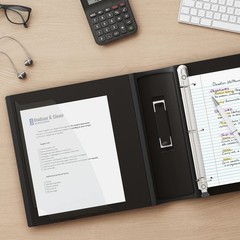 5 Inch Black Storage Binder with Three D Rings for Letter Size Papers