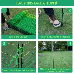 Electric Fence Netting – Chicken Fences for the Yard Semi-Rigid Net for Livestoc