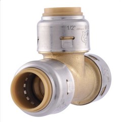 SharkBite Max 1/2 in Push-to-Connect Tee Brass Fitting4-Pack UR362A4freeshipping