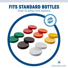Carlisle Foodservice Products Stor N Pour Bottle Caps Lids Stacking Ridge For