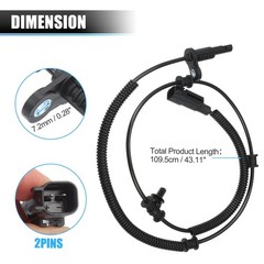 X AUTOHAUX 2pcs ABS Wheel Speed Sensor Rear Left Right Wheel ABS Brake Sensor fo