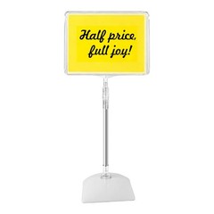 Adjustable Vertical Display Rack A4 Clear Sign Holder Store Advertise Easy Setup