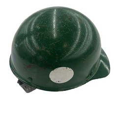 Vintage Original MSA Skullgard Green Fiberglass Hard Hat Cap Size MEDIUM