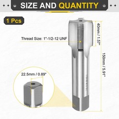Hand Plug Tap 1″-1/2-12 UNF 2B Left Hand Thread Screw Tapping Threading Tool