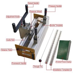60″ Conveyor Belt Belt Lacing Tool For Clipper Roller Lacer Wire Hook+Templates