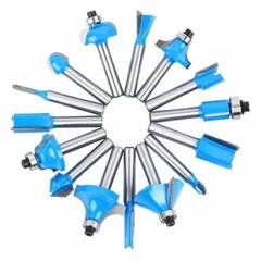 15Pcs Carbon Milling Cutter Router Bit Set Tungsten Carbide Router 1/4″ Shank US