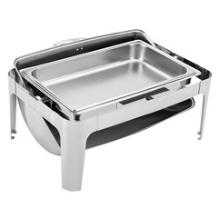 1 OR 3-compartment Roll Top Chafing Dish Buffet Set Pan Chafer Stainless Steel