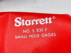 Starrett S830F Small Hole Gage Set S 830 5 Gages .125-.500″ USA Authentic *NEW*