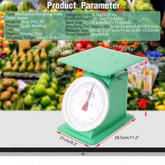 110Lbs Heavy Duty Mechanical Weighing Scale Industrial Food Market Dial Scale