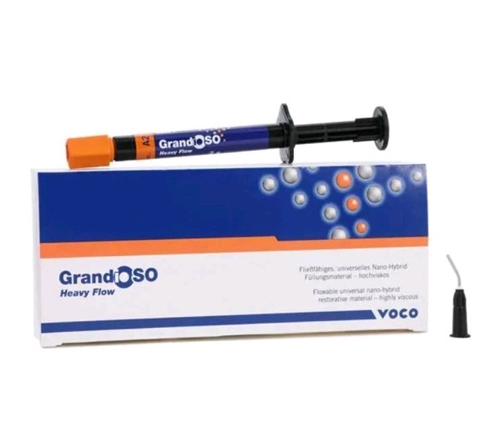 Voco 2685 GrandioSO Heavy Flow Flowable Composite Dental Syringe A2 2/Pk 2gm