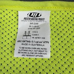 Protective Industrial Products High Visibility Work Vest Size: 3XL