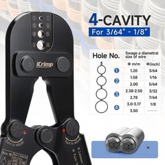 High Carbon Steel Crimping Tool – 4 Die Slots, 3/64″ to 1/8″