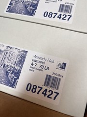 NIB Waverly Hall Blank A7 White Envelope 1000CT 70lbs Square Flap 5.25” x 7.25”
