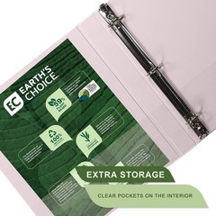 Plant-Based Durable 3 Ring Binder with D-Rings – 0.5 Inch, 125 Sheet Capacity