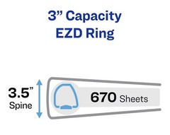 3 Ring Binder Avery Durable View 3″ Slant Rings 4 Pack Purple , School Supplies