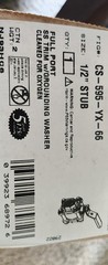 NIBCO CS-595-Y-X-66 Sixe 1/2 Ball Valve, Copper Stub, Bronze Body