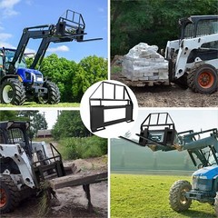 46″ Quick Attach Mount Pallet Fork Frame 4000lbs Capacity Skid Steer Attachment