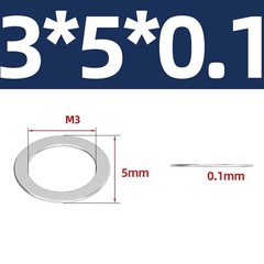 100Pcs M3-M40 Stainless Steel Ultra Thin Flat Washer Ultrathin Shim Plain Gasket