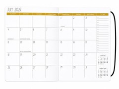 RAE DUNN 2026 2027 Monthly Calendar Planner STRIPED Blue 2027 Size 9.75 X 7.5″