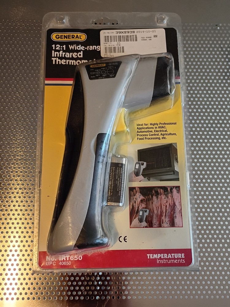 General Tools IRT650 12:1 Wide-Range IR Thermometer, -25° to 999° F New