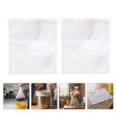 4 Pcs Red Wine Filter Bag Making Strainer Ultrafine Drawstring Brewing