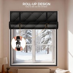 63″ x 47″ Thermal Window Cover，Oxford Fabric Window Cover for Winter, Window …