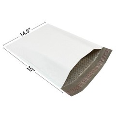 UOFFICE 100 Poly Bubble Mailer Bags per Pack 14.25 x 20″ #7 Envelopes White Self