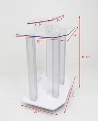 Returned Item Acrylic Podium Wood Pulpit Large Lecterm for Church School Confere