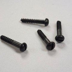 #8 x 1″ Round Head Slotted Wood Screws Black Phosphate Finish 100 pcs.