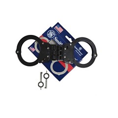 Smith & Wesson 350095 Model 300 Hinge-Linked Handcuffs & Keys M300 Cuffs, Blued