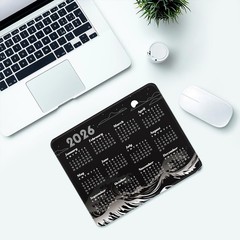 Aoryalps 2026 Calendar Mouse Pad, 1L x 1W inches, Desk Pad-Black