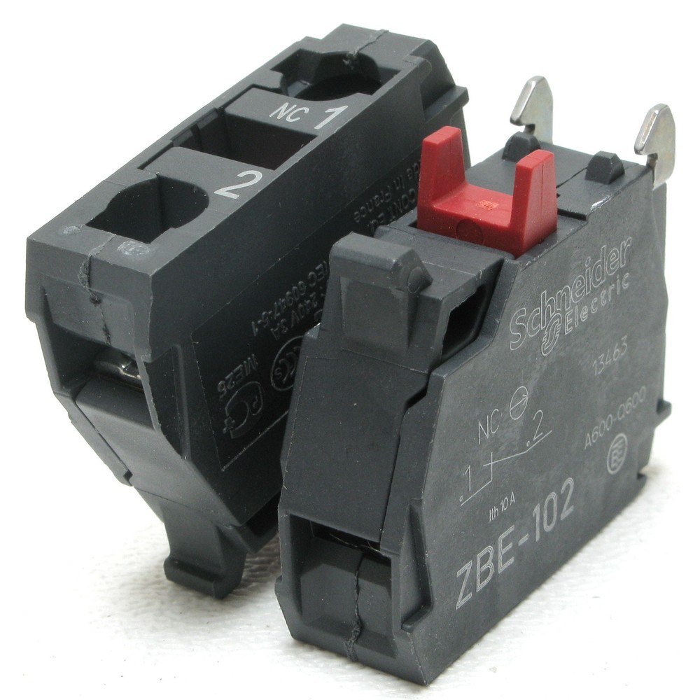 Telemecanique ZBE-102 10A 1-pole NC Contact Block, 2pcs